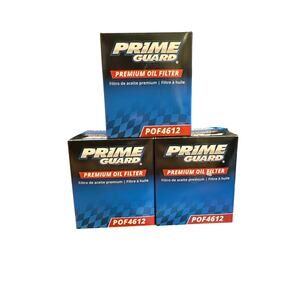 3 Pack - Prime Guard Spin-On Oil Filter POF4612 - Premium Oil Filters